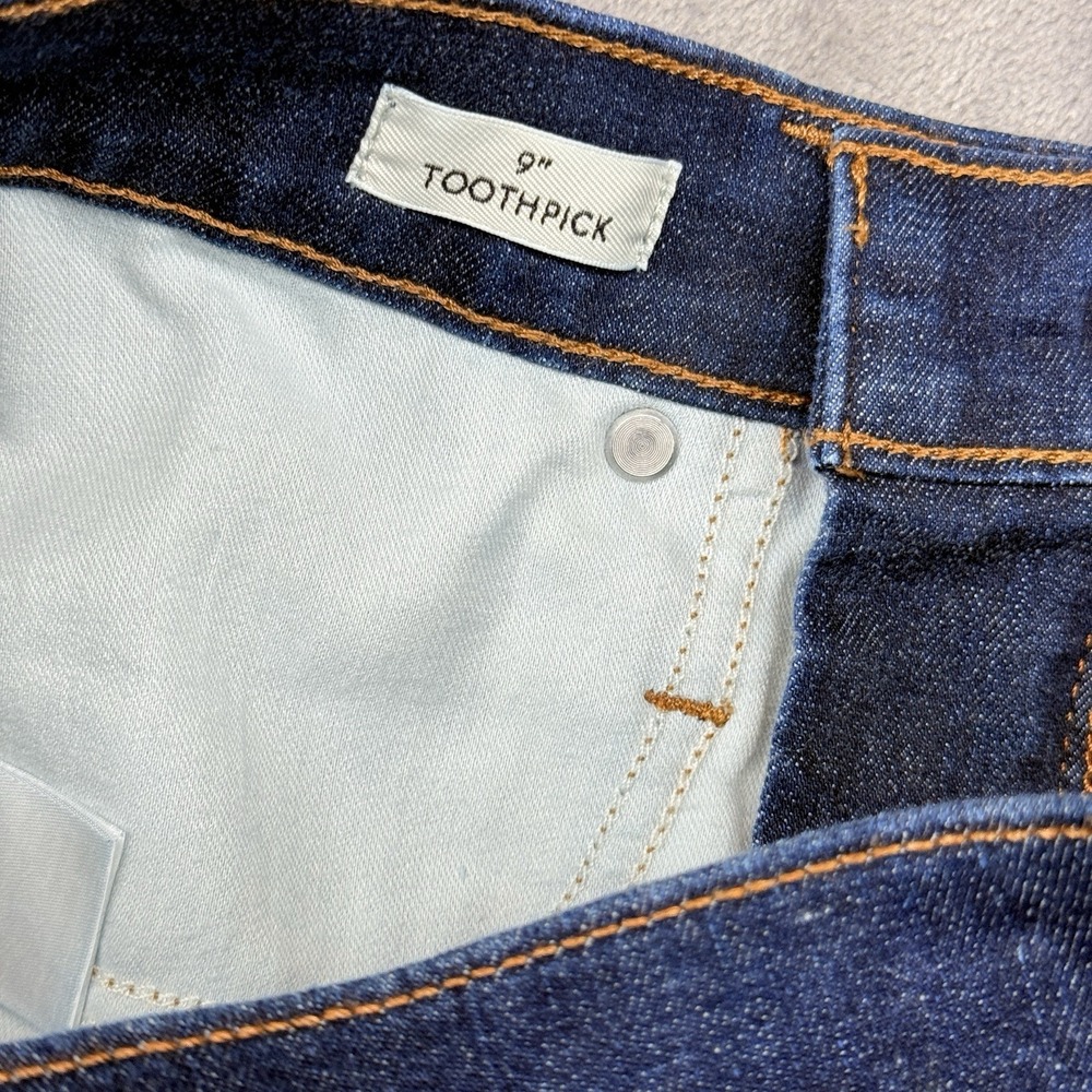 J.CREW Jeans Women's Size 27 9" Toothpick  Stretch Skinny Blue High-rise Zip Fly - Picture 4 of 13